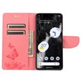 thumbnail image 6 of Feishell Wallet Case for Google Pixel 7a,Retro PU Leather Butterfly Embossed Pattern Full Protection Anti-Scratch Magnetic Clasp Flip Holder Card Slots & Cash Pocket Phone Cover,Pink, 6 of 6