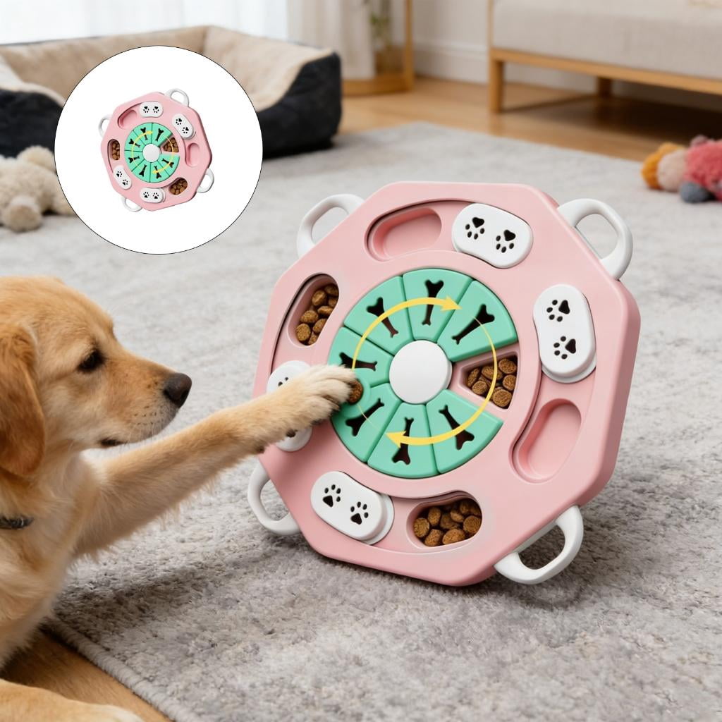 Giaone Dog Puzzle Toy Dog Training Boredom Interactive Puzzle Feeding Toy Slow Food Tray Pet Feeding Supply
