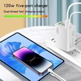 thumbnail image 5 of MERILER 120W PD Fast Charger, Multi-Port USB Type-C Power Adapter for Android & iOS, US Standard Compatible, Ideal for Quick Charging Multiple Devices., 5 of 6
