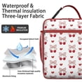 thumbnail image 4 of Sac à Lunch Cerise – Motif de Fruits Cerises Rouges Mignon Design Esthétique pour Amateurs de Cerises Illustration d'Art de Bonbons Rose Doux Sac Isotherme Réutilisable, 4 of 6