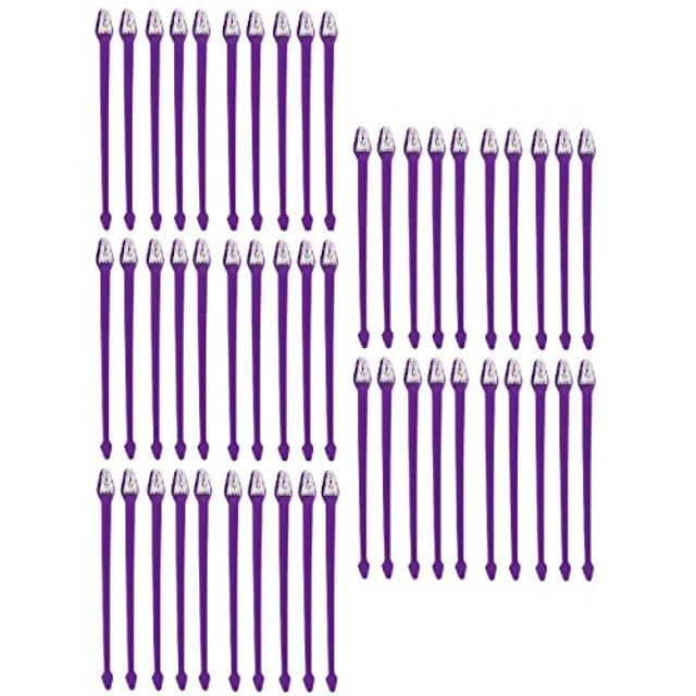 MPP Bulk Dual End Dog & Cat Toothbrushes Pet Oral Health (Purple - 50 Toothbrushes)