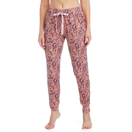 Jessica Simpson Women's Cuffed Sleep Pants with Satin Drawstring
