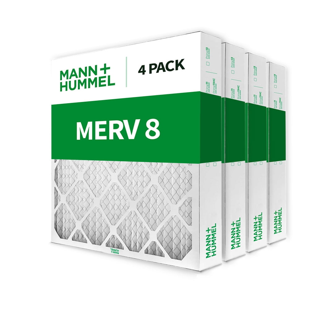 20x25x4 MERV 8 Pleated AC Furnace Air Filters. 4 Pack
