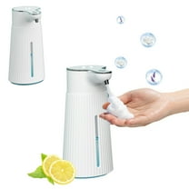 Automatic Soap Dispenser, Wall Mounted Sensor Foam Dispenser, 400ml Large Capacity, USB Rechargeable, for Kitchen Bathroom, Touchless Operation