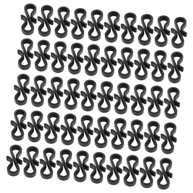 Ganchos para cadena de luz, clips en forma de S, fáciles de usar, resistentes al desgaste, prácticos ganchos para canalones 50 piezas