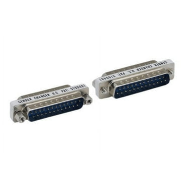 Kentek Mini DB25 25 Pin Male to Male M/M Parallel Serial Printer Port Mini Adapter Gender Changer Coupler RS-232 Straight Through