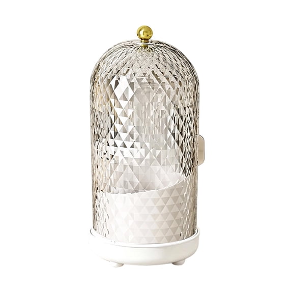 Clearance Sale Toothbrush Holder With Cover And Rotating Bathroom Vanity Organizer For Countertop Storage