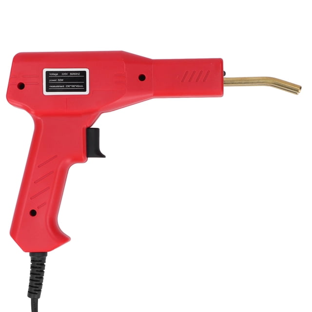Soldador de grapas en caliente, máquina de soldadura de plástico de 50 W, kit de reparación de parachoques de coche, pistola soldadora portátil compacta y ligera