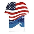 thumbnail image 5 of Button American Flag Shirts for Womens 2025 Independence Day Outfits USA Flag Stars Stripes Graphic Summer Tops Henley V Neck Tunic T-Shirts Memorial Day Patriotic Tee Shirt Vacation Clothes, 5 of 5