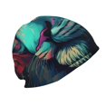thumbnail image 3 of Salouo Colorful Flower Tiger Print Unisex Beanie Hat,Knitted Baggy Skull Cap Winter Warm Hats Beanie Sleep Hats Cancer Headwear Caps for Women & Men 1 Pieces, 3 of 7