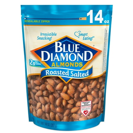 - (2 Pack) Blue Diamond Almonds, Roasted Salted 14 oz