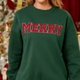 thumbnail image 2 of Merry Christmas Sweatshirts for Women Merry Letter Print Sweatshirts Xmas Holiday Party Shirts Oversized Pullover Sweater Tops, 2 of 7