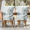 thumbnail image 5 of Decorative Chair Back Cover One Size x2 Chair Cover Dining Chair Slipcovers Chair Back Decoration Festival Chair Decoration White-Gray Woods, 5 of 6