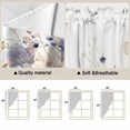 thumbnail image 5 of Purple Spring Floral Swag Curtains for Kitchen/Bedroom/Living Room, Elegant Pastoral Flowers Watercolor Scalloped Curtains 63 Inch Long, Window Swag Topper Curtains Valances 2 Panels Set 36"x63", 5 of 8