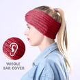 thumbnail image 2 of 1Pcs Women's Winter Warm Headband Fuzzy Fleece Lined Thick Knitted Ear Muffs Fashion Criss Cross Knotted Ear Warmers, 2 of 8