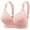 Pink, variant on Women's Large Chest Bra - Thin Cup, No Steel Ring, Side Fold Adjustment, Beauty Back Design, Nylon Spandex, Soft Stretchy Fabric for Daily/Exercise