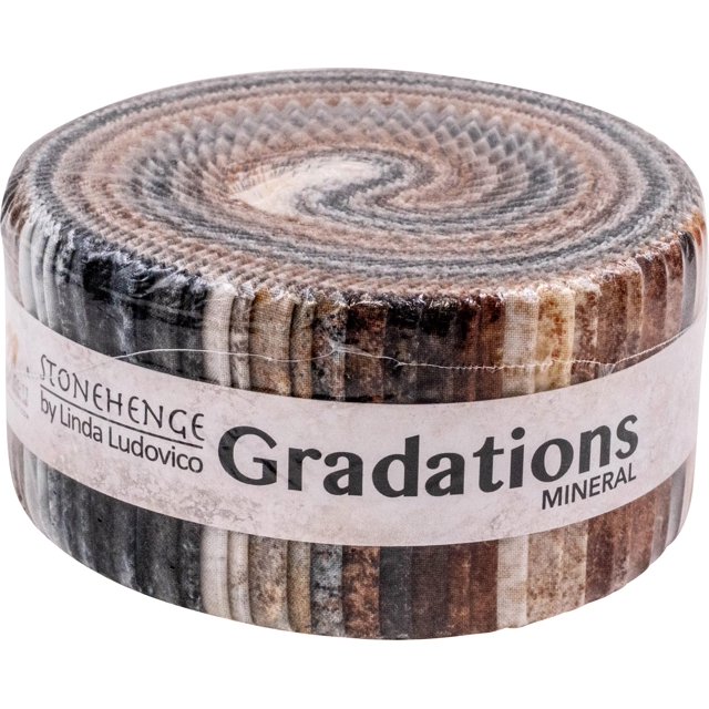Linda Ludovico Stonehenge Gradations II Tiras minerales 40 tiras de 2,5 pulgadas Jelly Roll Northcott