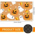thumbnail image 2 of Halloween Door Mat Cute Ghost Pumpkin Floor Front Door Welcome Mats Rug Rustic Yard Non Slip Doormat Porch Home Bathroom Decor Indoor Outdoor Decorations Orange 18 X 30 in, 2 of 6