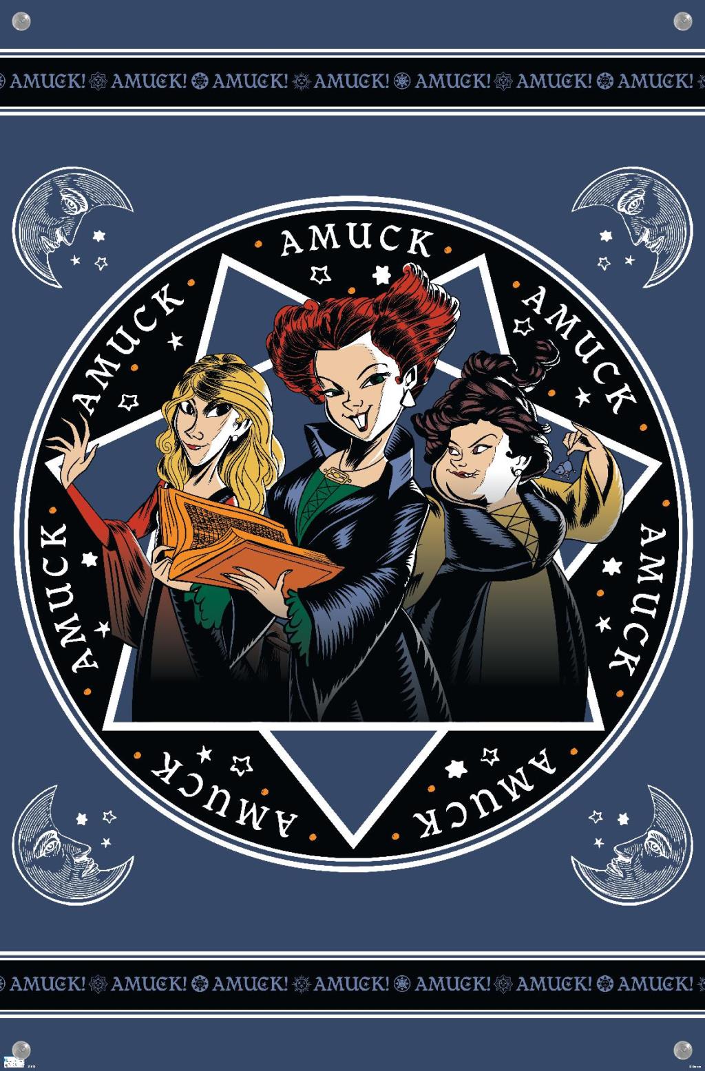 Disney Hocus Pocus - Amuck Wall Poster with Pushpins, 14.725" x 22.375"