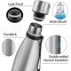 thumbnail image 3 of Stainless Steel Water Bottle, 500ml Water Bottle BPA Free, 12 Hrs Hot/24 Hrs Cold, Leakproof Water Flasks(Silver), 3 of 5