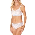 thumbnail image 2 of Amoena Womens Karolina Underwire Pocketed Mastectomy Bra, Supportive,Fashionable, Lace, Comfortable, Adjustable White/Light Nude 42B, 2 of 4