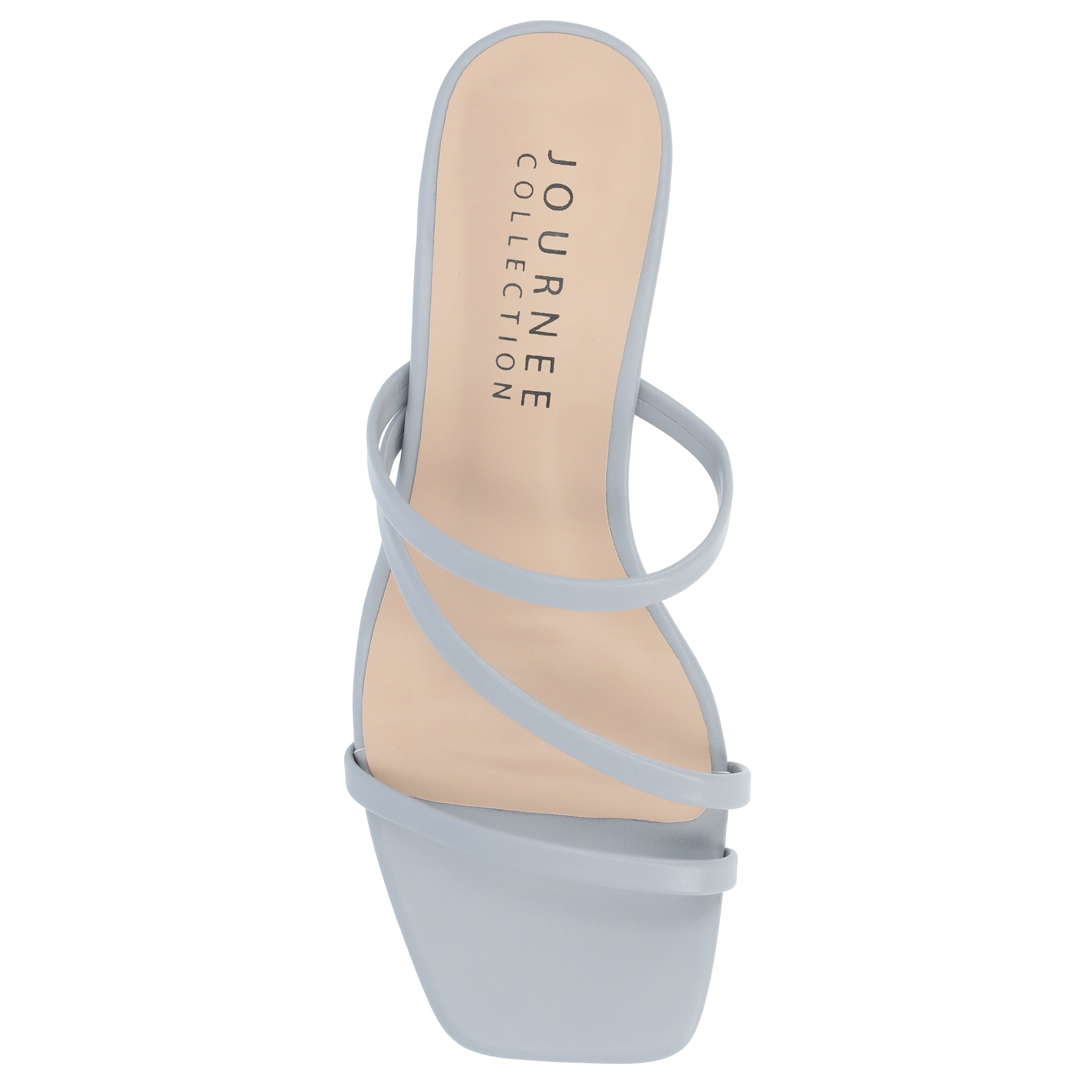 Journee Womens Takarah Crossover Strap Slip On Wedge Sandals