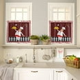 thumbnail image 2 of 24 Inch Long Tier Curtains for Kitchen, Kitchen Chef Food Cartoon Bathroom Window Curtains Rod Pocket Short Curtains Window Treatment Tiers for Living Room Farmhouse 2 Panels, 2 of 5
