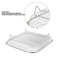 thumbnail image 4 of 3 Pack Fryer Rack Set, 304 Stainless Steel Square Cooking Rack for Grilling Frying Steaming with Detachable Oil Filter Net for Air Fryer Inner Pot, 4 of 7