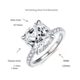 thumbnail image 3 of 5ct 18K Gold Cushion Cut Moissanite Engagement Rings for Women D Color VVS1 Moissanite Rings Jewelry S925 Sterling Silver Women Diamond Rings with Certificate, 3 of 9