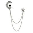 thumbnail image 2 of Broche de estilo retro para mujeres, hombres, broche, camisas, cuello, cadena, Broche Búho -Plata Zulema Trajes Broche, 2 of 7