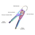 thumbnail image 4 of Uxcell 4pcs Portable Keychain Screwdriver PH1 Phillips 4.8mm Slotted CR-V Multifunction Mini Key Screw Driver, Colorful, 4 of 6
