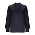 thumbnail image 5 of Womens Silk Satin Blouse V Neck Long Sleeve Shirts Tops Elegant Casual Loose Business Work Office Outfits, 5 of 5
