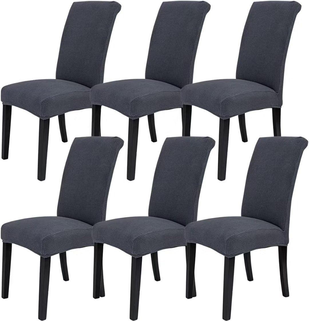 INFANZIA Chair Covers for Dining Room 6 Pack, High Stretchy Dining