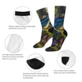 thumbnail image 3 of Rateoe Cute Blue Frog for Women Casual Calf Socks - Cute Crew Socks - Thin Soft Above Ankle Socks Size 5-11, 3 of 6