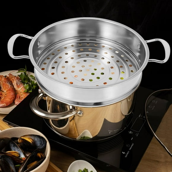 SHOWERORO Food Steamer Steamer Basket Stainless Steel Cooking Dumplings Home Kitchen 1Pack