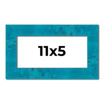 11x5 Frame Blue Teal Burl Wood Picture Frame | 1.75 Inch Moulding Width | Interior Frame Depth 0.5