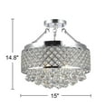 thumbnail image 3 of The Lighting Store Candice Chrome and Crystal Semi Flush Mount Chandelier, 3 of 3