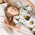 thumbnail image 4 of Balery Honey Bee Insect Conjunto de Pijama Infantil de Manga Corta con Estampado – Ropa de Dormir de Algodón Suave-Small, 4 of 5
