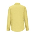 thumbnail image 4 of Samickarr Tops for Women Trendy Long Sleeve Turndown Collar Button Down Hollow Out Lightweight Breathable Blouse Solid Color Casual Loose T-Shirts, 4 of 8