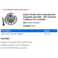 thumbnail image 2 of Engine Variable Valve Timing Sprocket - Compatible with 2006 - 2007 Chevy Trailblazer 4.2L 6-Cylinder, 2 of 2