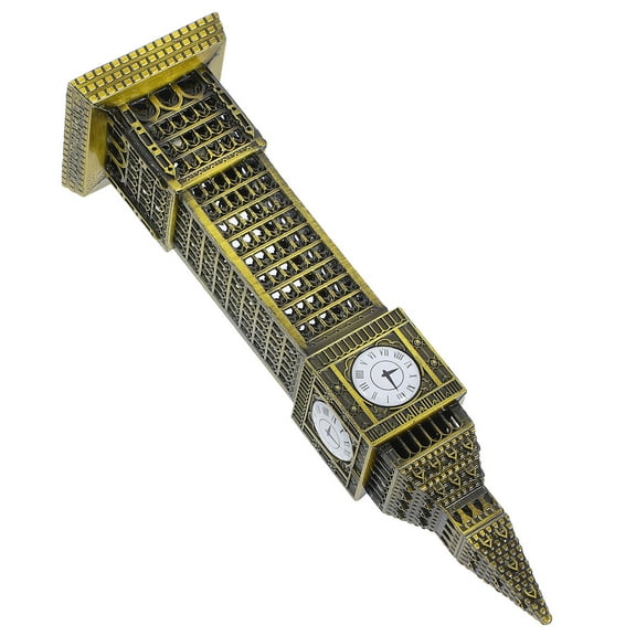 Worgeous Decorative Big Ben Model Metal London Sculpture Vintage Metal Building Figurine Table Centerpiece Decor Home Or Office