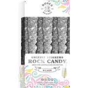 Roses Brands Silver Rock Candy Swizzle Sticks 12 piece box