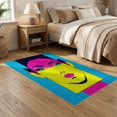 thumbnail image 2 of ODIKA 5'x7' Washable Area Rug Funky Cartoon Bold Graphic Outline Blocking Aesthetic for Dining Room, Under Table, Home Office, Non-Slip Chair-Friendly, 2 of 7