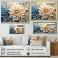 thumbnail image 4 of Designart "Minimalist Beige And Blue Dahlia V" Dahlia Floater Framed Wall Art Prints, 4 of 5