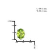 thumbnail image 3 of JewelersClub 1.00 CTW Peridot Stud Earrings – Sterling Silver (.925)| Hypoallergenic Studs for Women - Oval Cut Set with Push Backs, 3 of 3
