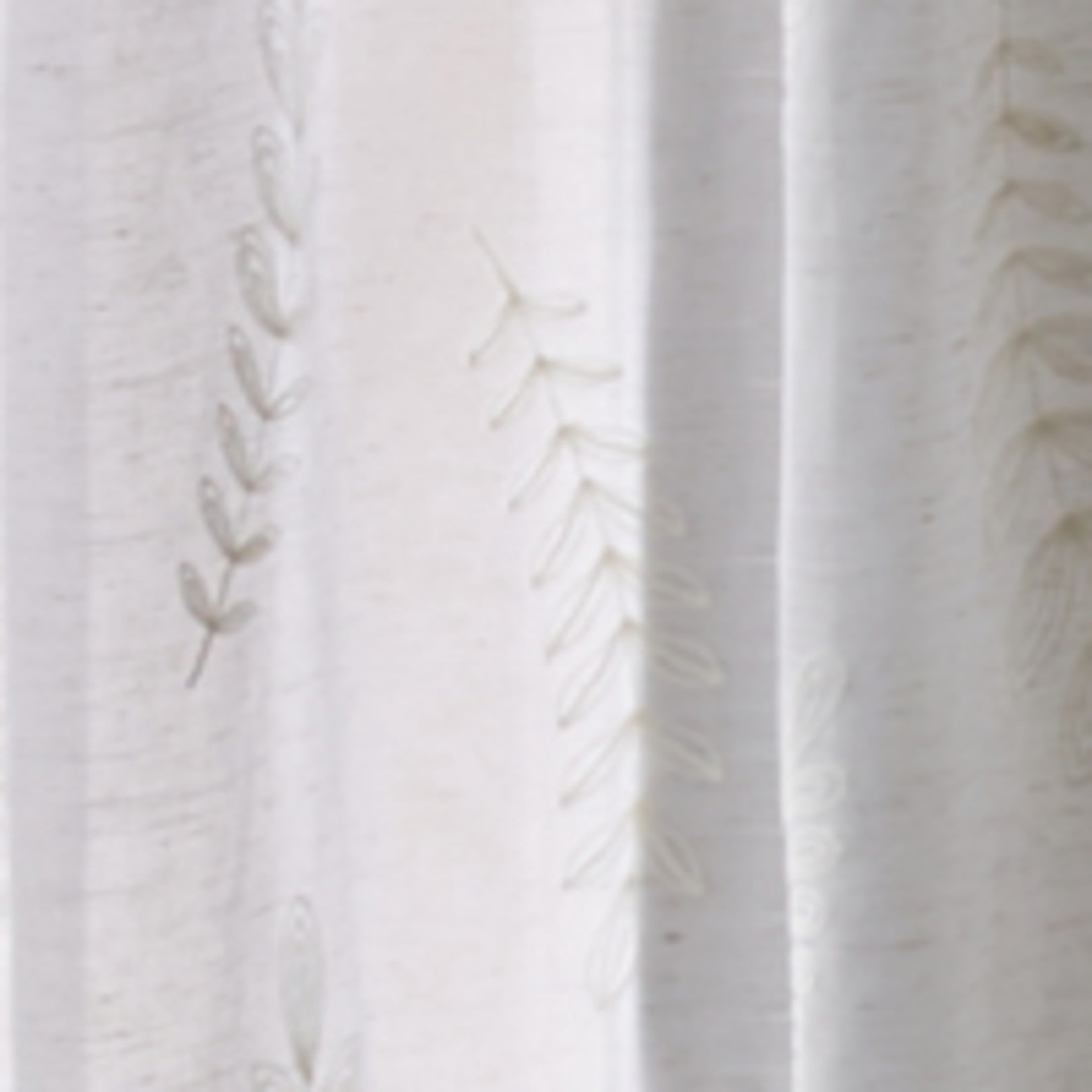 Better Homes & Gardens Embroidered Botanical Sheer Curtain, Single Panel, Vanilla Dream, 50" W x 84" L
