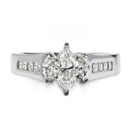 Foreli 1.25CTW Diamond 950 White Platinum Ring 5.75