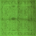 thumbnail image 1 of Ahgly Company Indoor Square Oriental Green Industrial Area Rugs, 6' Square, 1 of 4