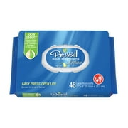 Prevail Single-Hand Dispensing Feature Large Washcloths, 48 Count (Pack of 12)