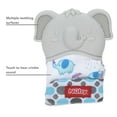 thumbnail image 2 of Nuby Happy Hands Teething Mitten for Babies, Gray Elephant Design, 2 of 8